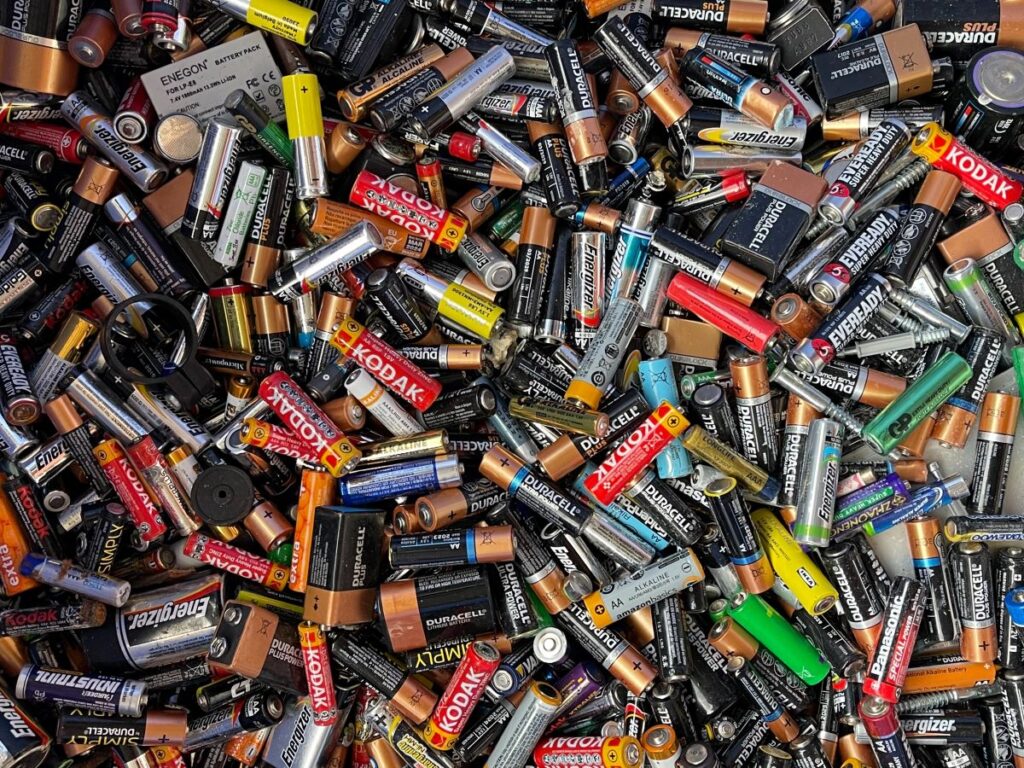 Lots of batteries all in a pile