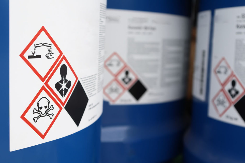 Chemical waste containers